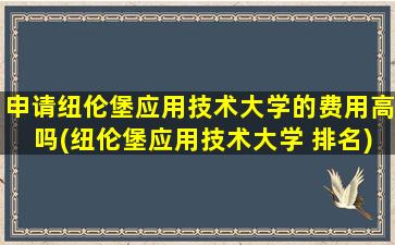 申请纽伦堡应用技术大学的费用高吗(纽伦堡应用技术大学 排名)